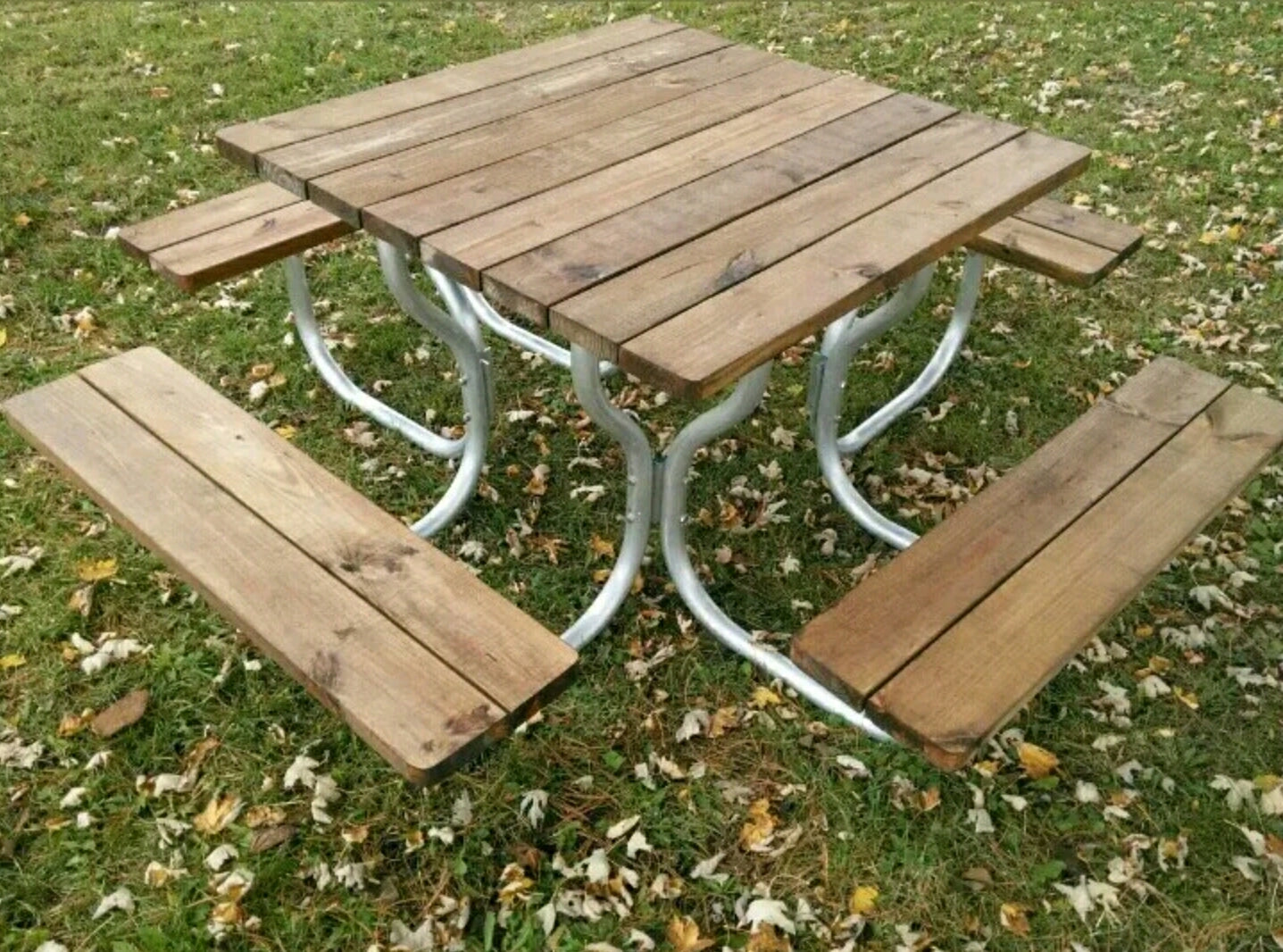 Aluminum  sq.top picnic table frame- frame only