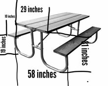 Picnic Table commercial style with welded aluminum frame