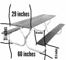 Picnic Table carriage bolt style with aluminium frame.