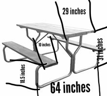 Picnic Table with galve steel frame