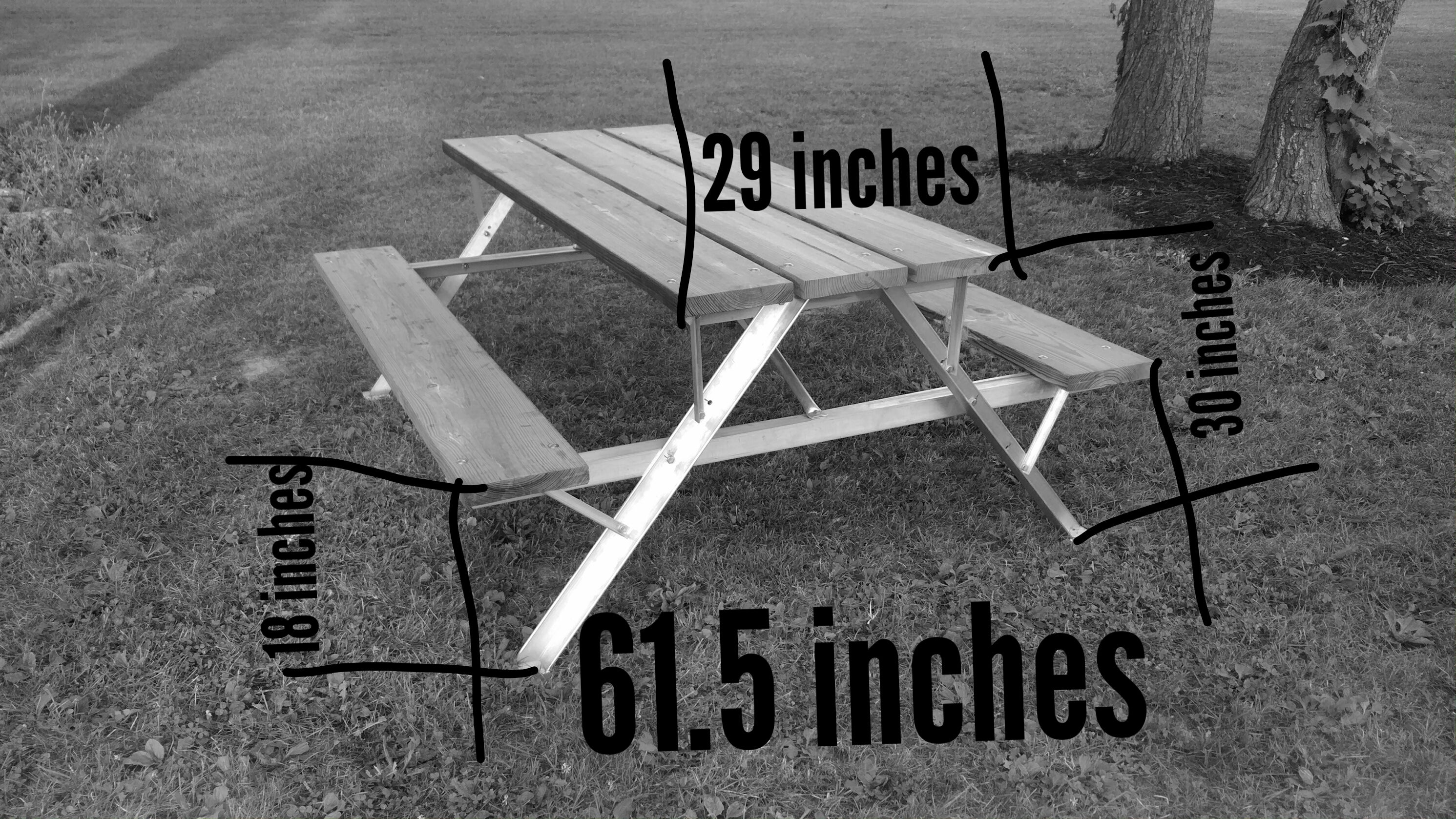 Aluminum Picnic Table Frame ( A Frame style)~ frame only