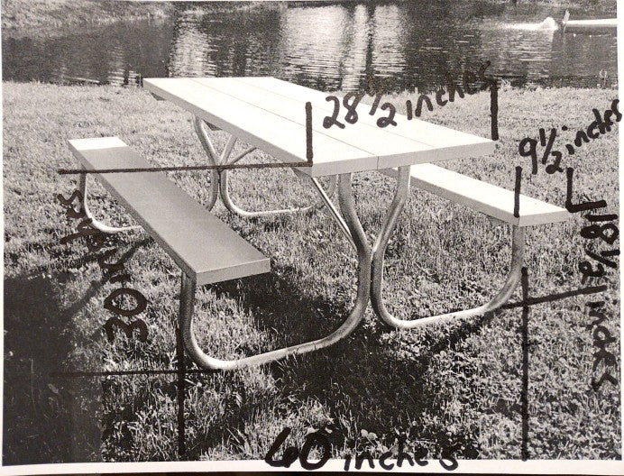 All Aluminum Picnic Table With Stainless Steel Hardware