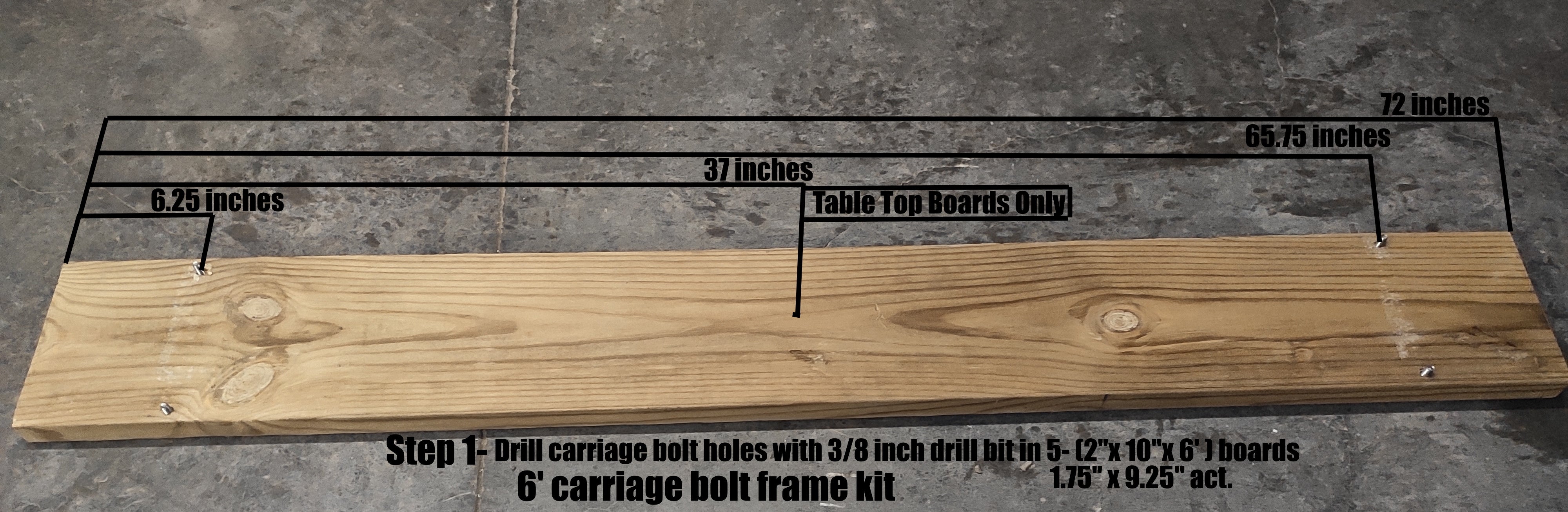 Aluminum Picnic Table frame carriage bolt style - frame only