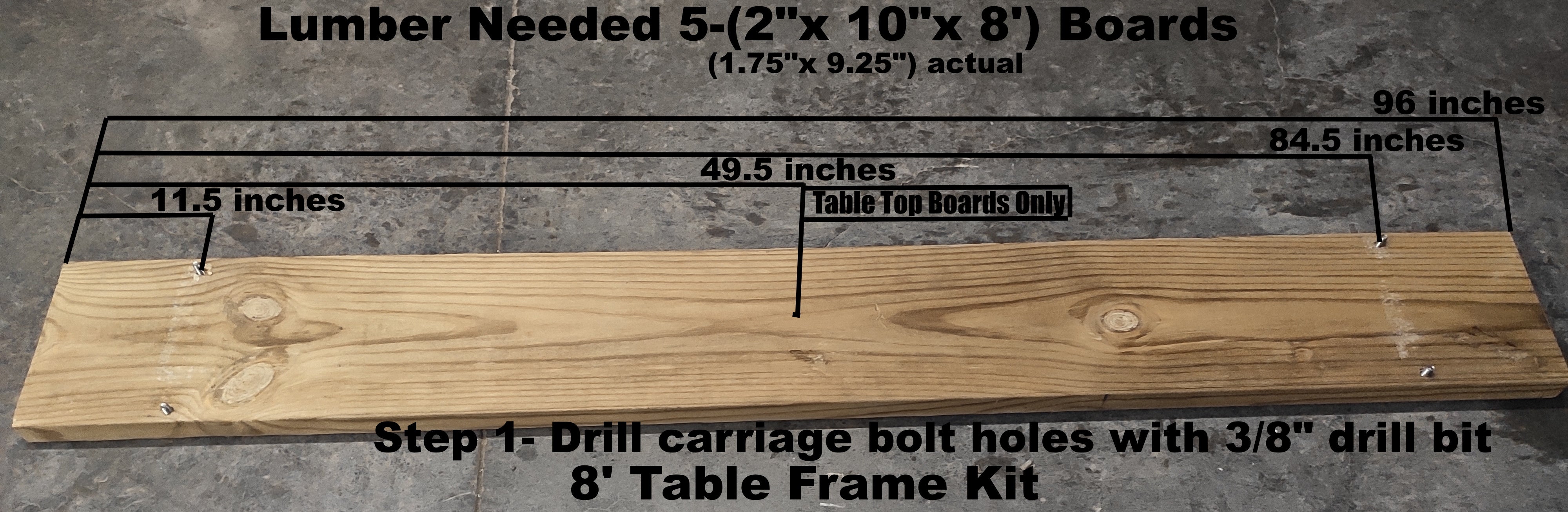 Galve steel picnic table frame- frame only