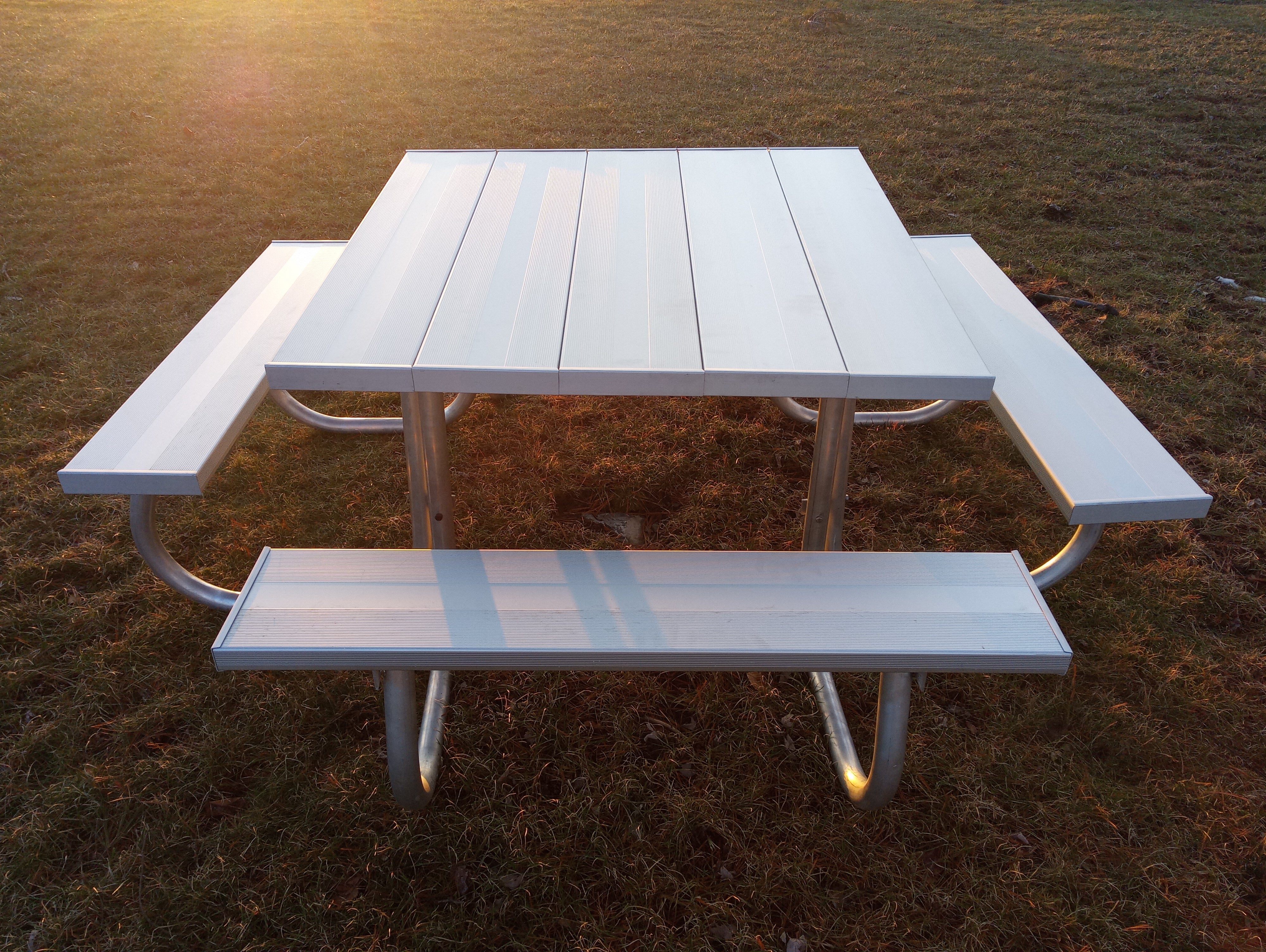 All Aluminum Picnic Table Square top with Stainless steel hardware