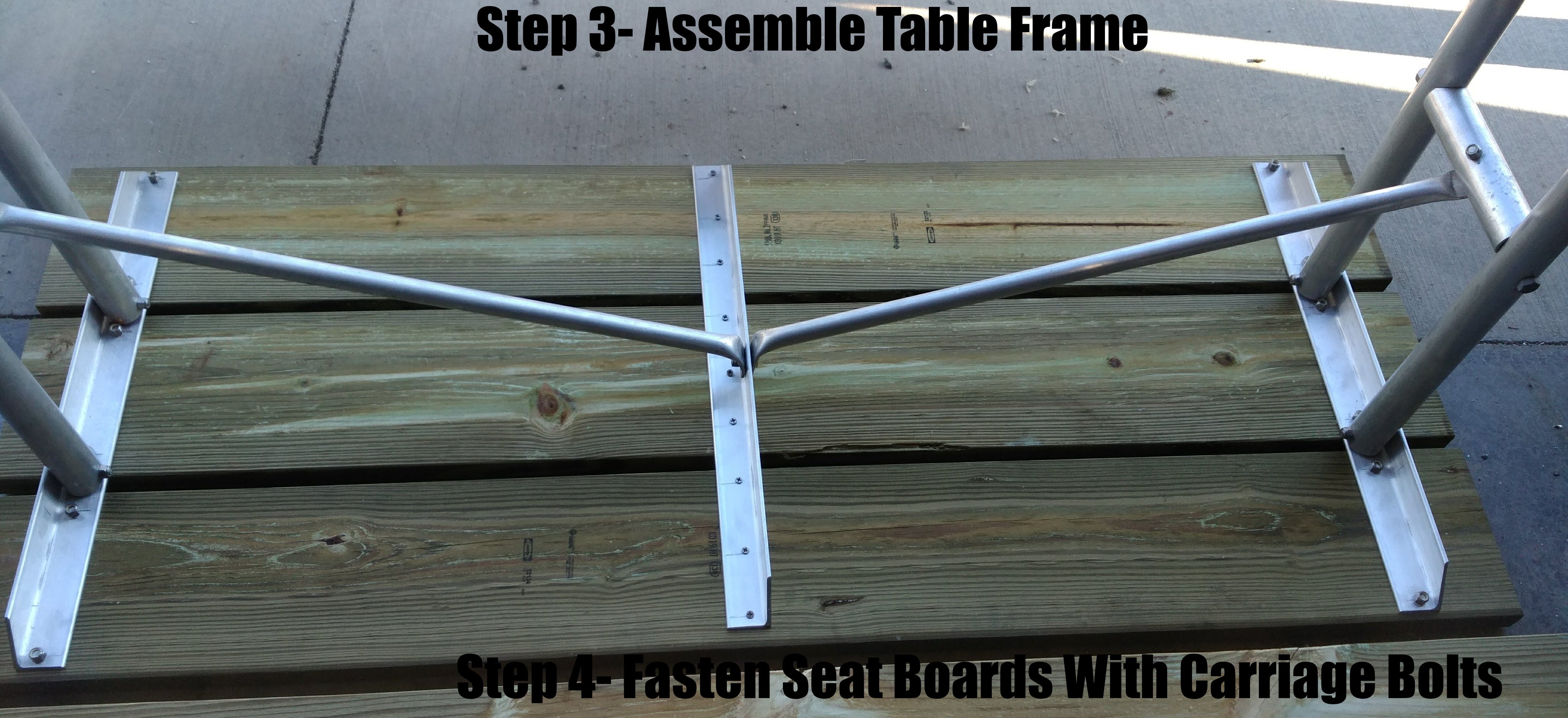 Welded Aluminum Picnic Table Frames Commercial Grade~frame only